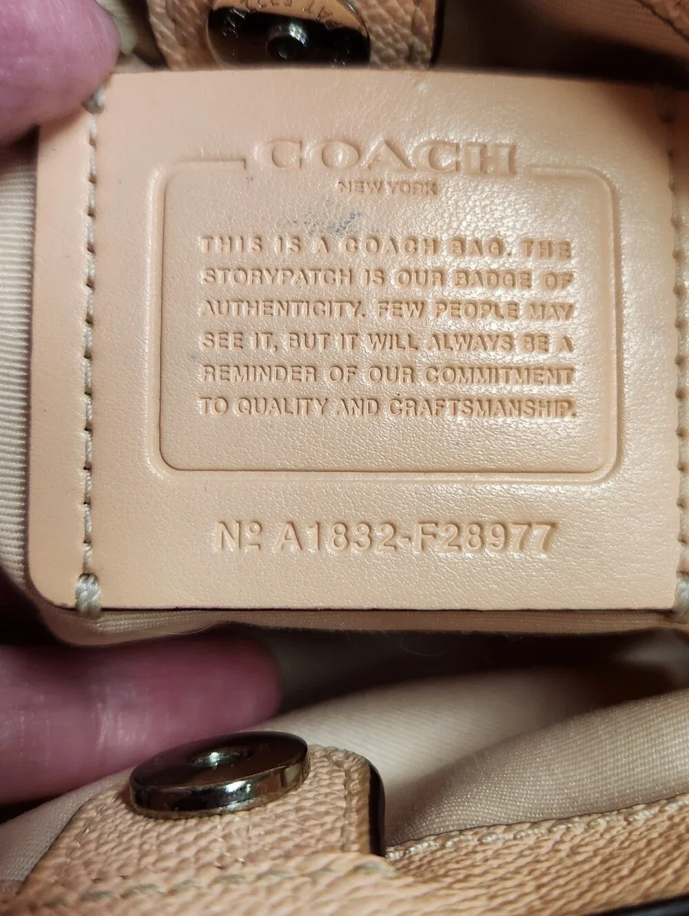 Coach Mini Sage Carryall Leather Satchel in Peachy Pink. Style # F28977